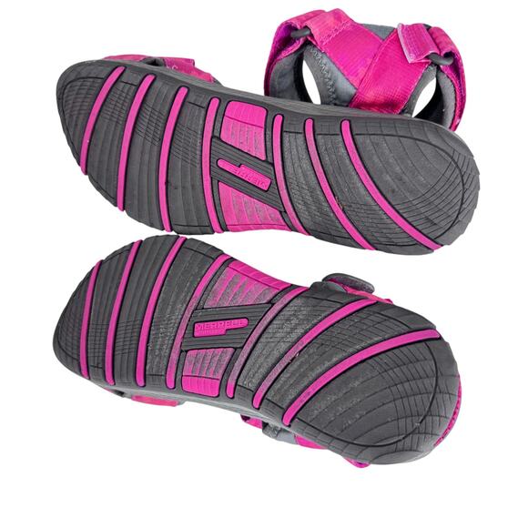 Merrell Surf Strap Sandal Girls 4M‎ Pink Textile Upper Hook & Loop Open Toe - Picture 7 of 8